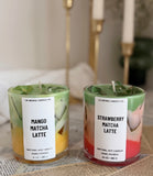 Mango Matcha Latte Candle / Natural Soy Wax / Hand Poured 10oz Jar