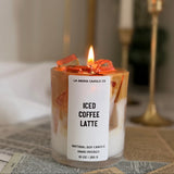 Iced Coffee Latte Candle / Natural Soy Wax / Hand Poured 10oz Jar