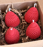 Strawberry Candles – 4-Piece Set
