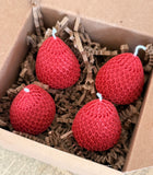 Strawberry Candles – 4-Piece Set