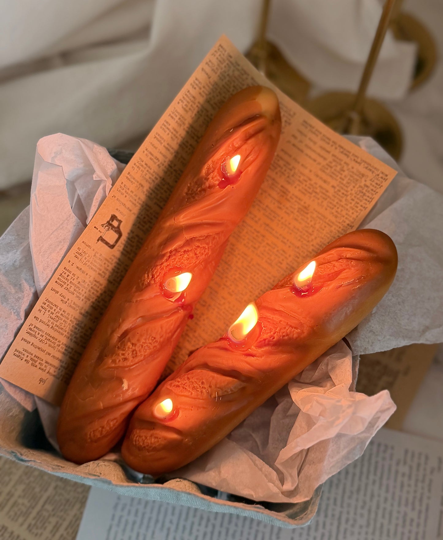 French Baguette Candle