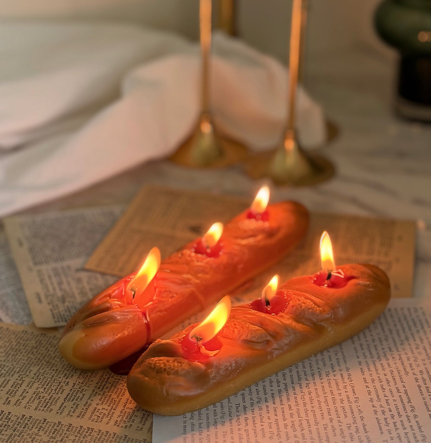 French Baguette Candle