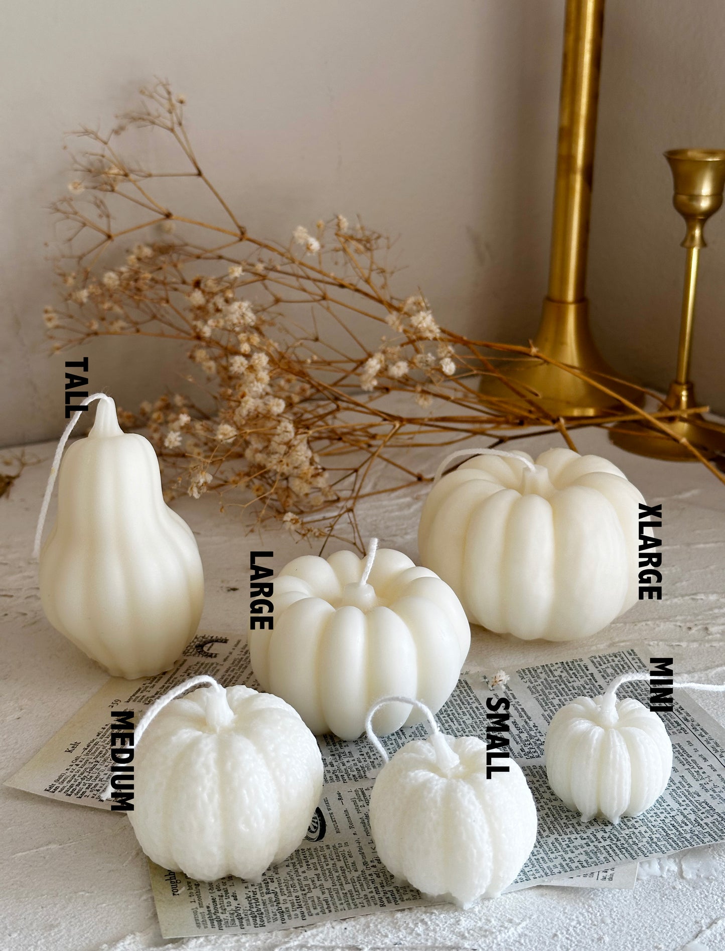 Harvest Pumpkin Shaped Candles