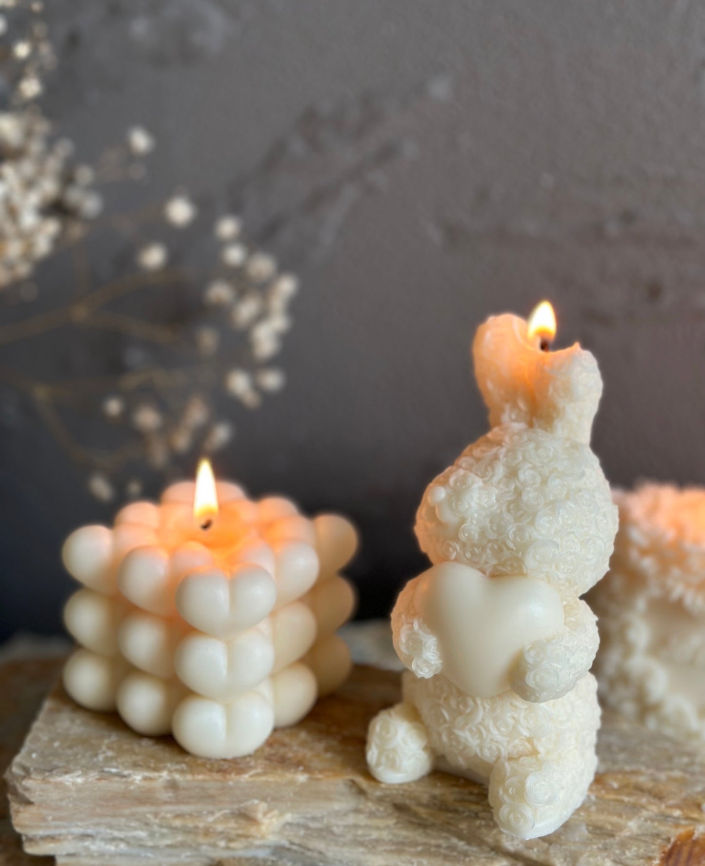 Heart Bubble Candle