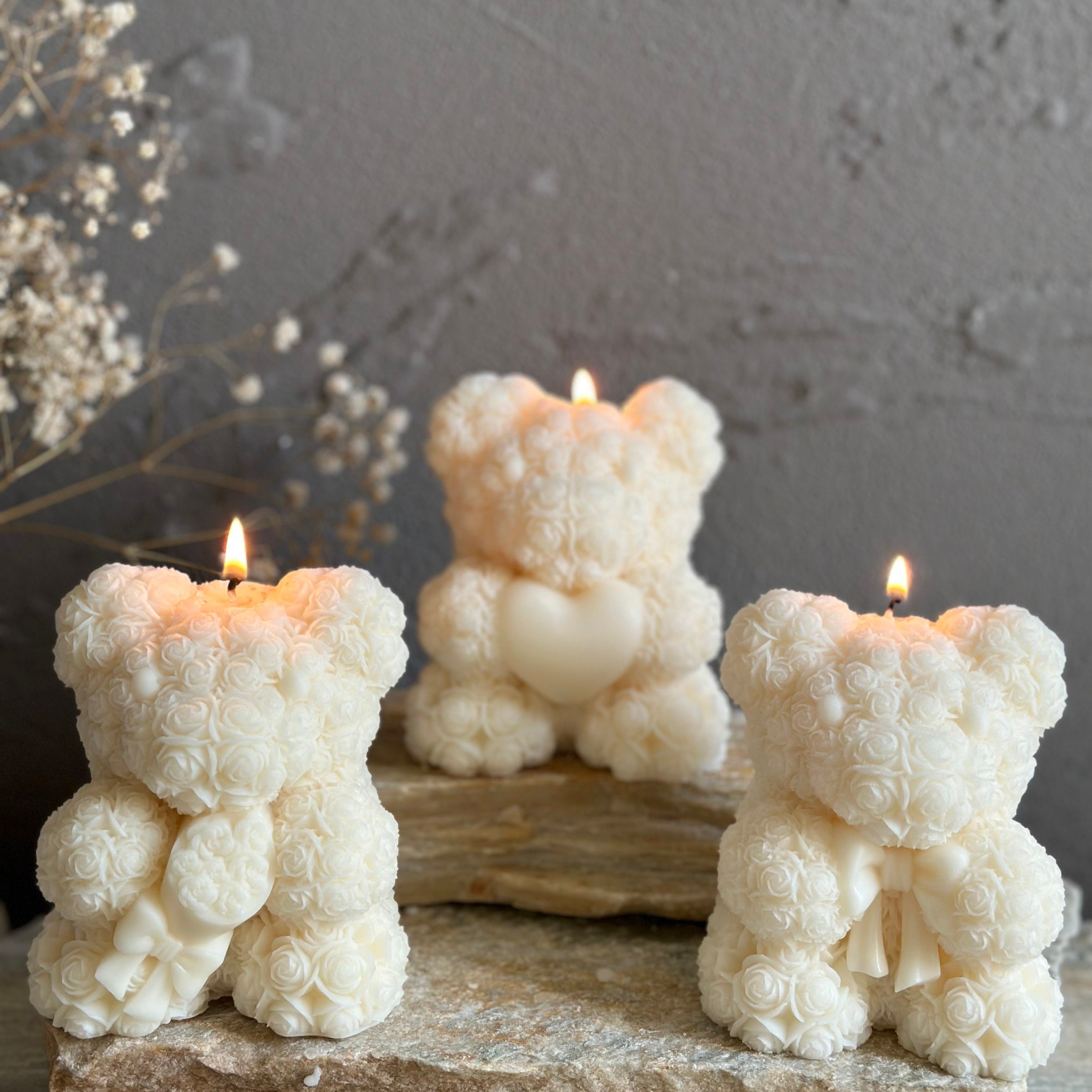 Teddy Bear Rose Candle LA AROMA CANDLE CO. Teddy Bear Rose Candle LA AROMA CANDLE CO.