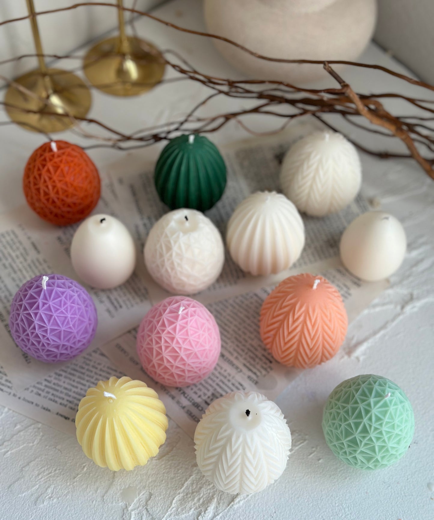 Pastel Easter Egg Candle