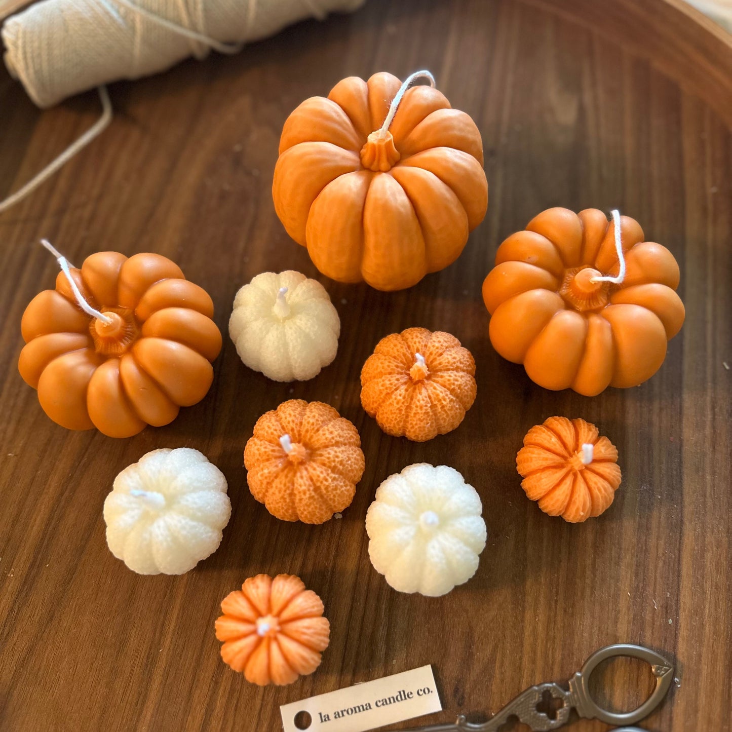 Harvest Pumpkin Shaped Candles