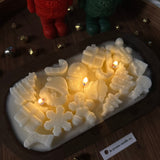 Christmas Candle / Wood Dough Bowl Candle NO.1 / 20oz