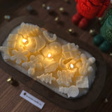Christmas Candle / Wood Dough Bowl Candle NO.1 / 20oz