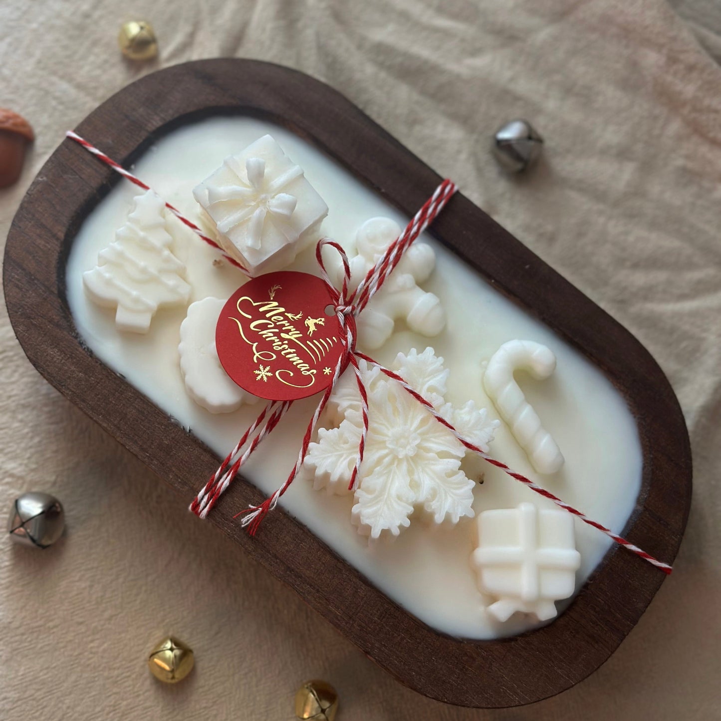 Christmas Wood Dough Bowl Candle | 20oz