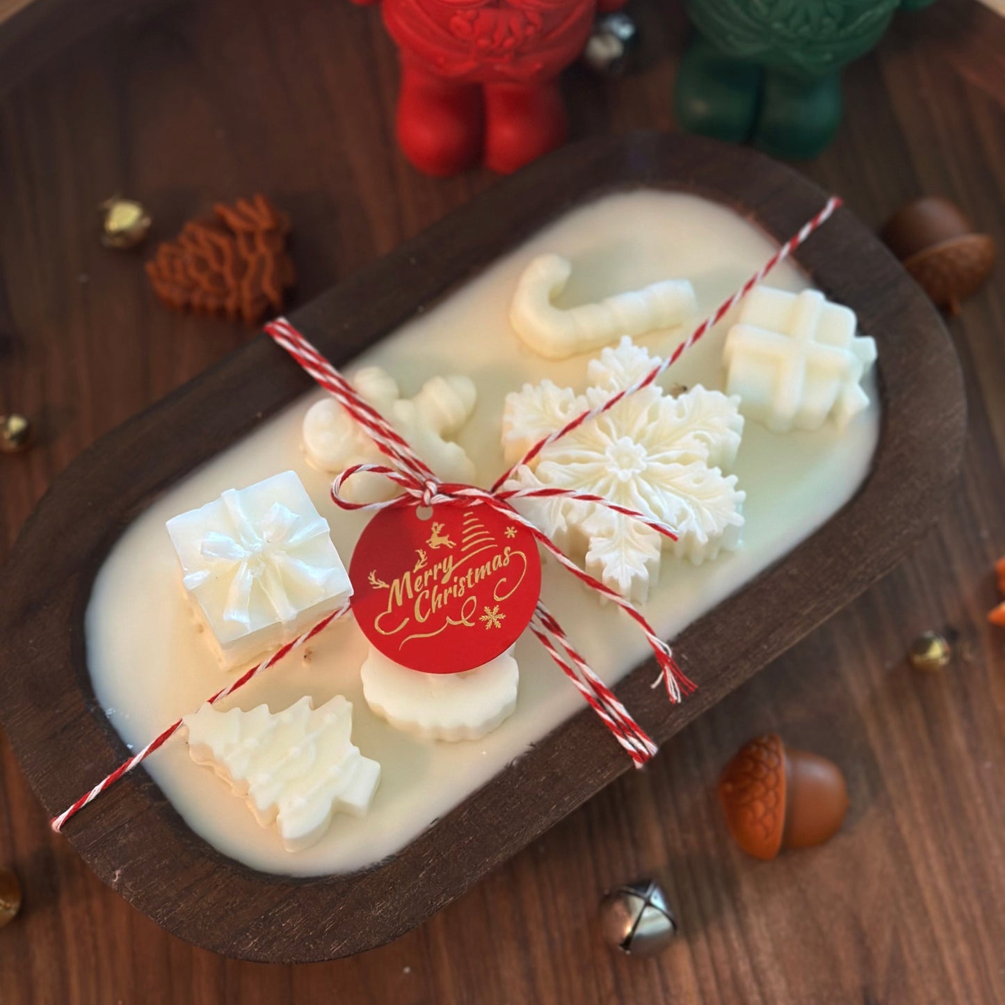 Christmas Wood Dough Bowl Candle | 20oz
