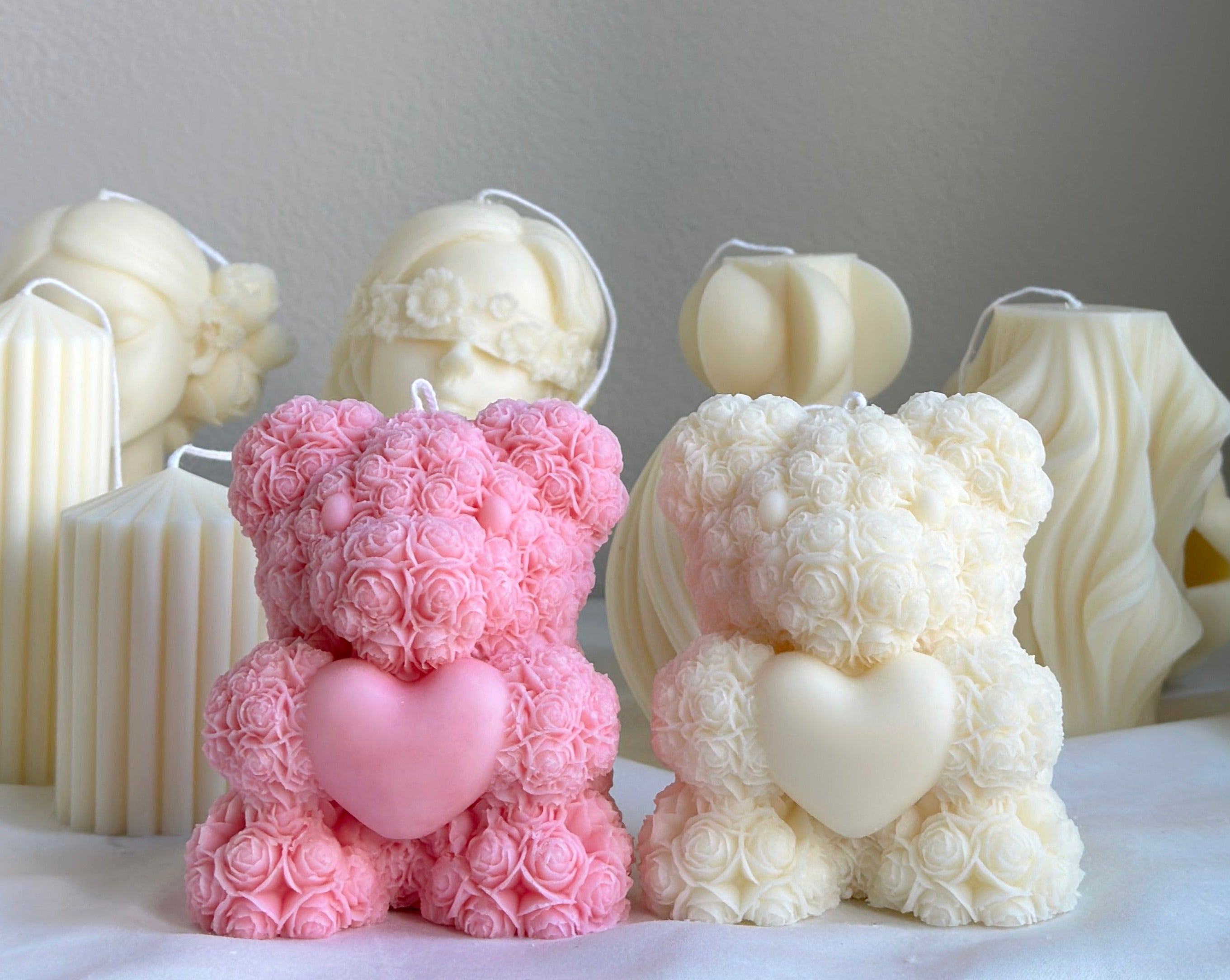 Teddy Bear Rose Candle LA AROMA CANDLE CO. Teddy Bear Rose Candle LA AROMA CANDLE CO.