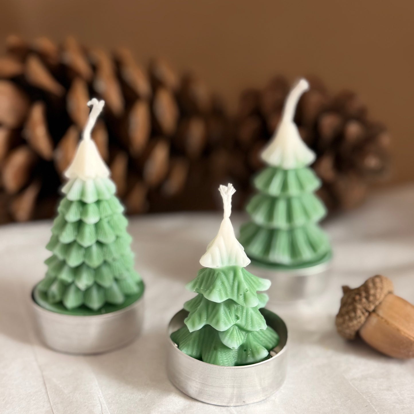 Mini Christmas Tree Trio Candles