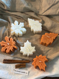 Fall Leaf-Themed Candle Trio