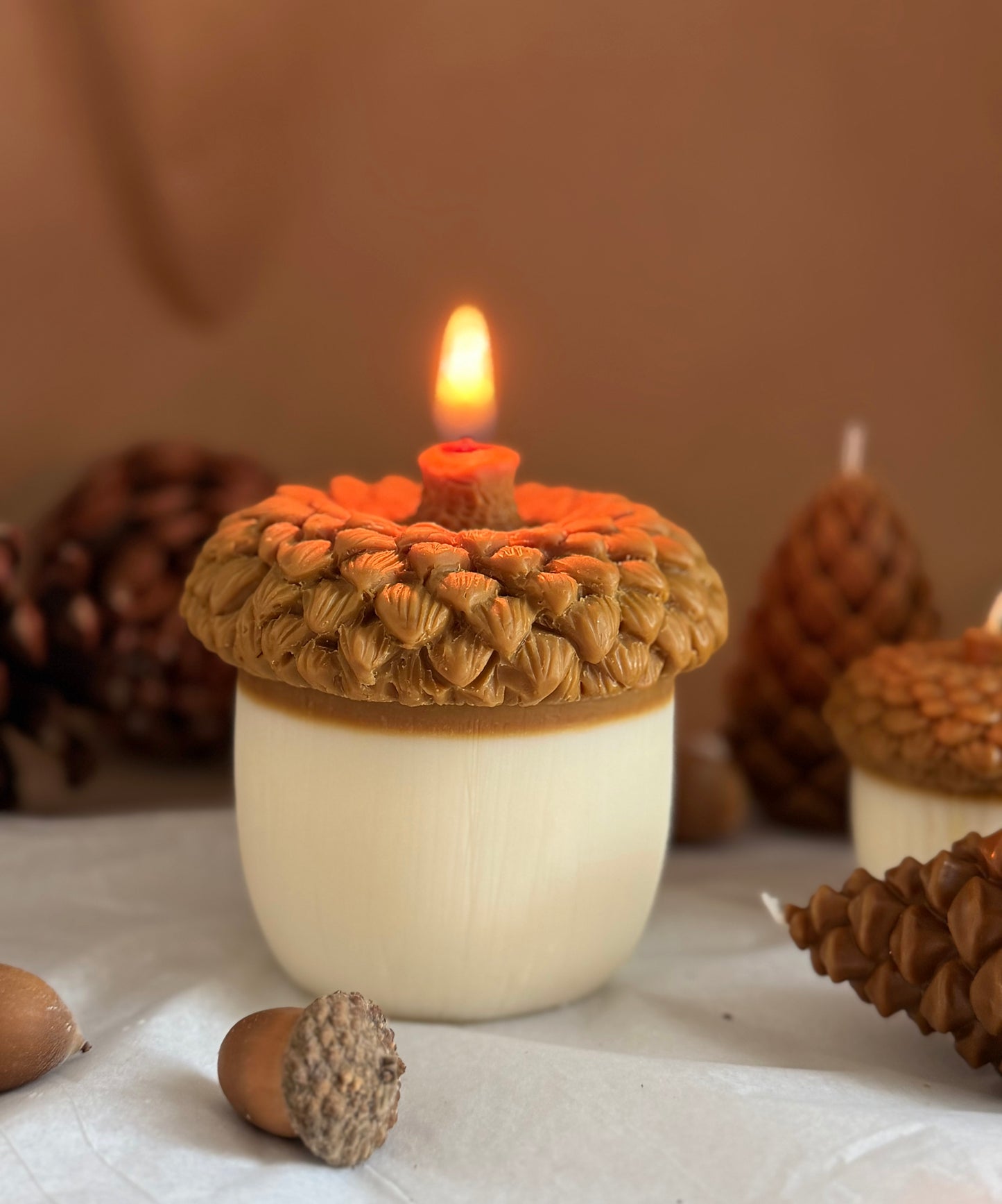 Large Acorn Candle