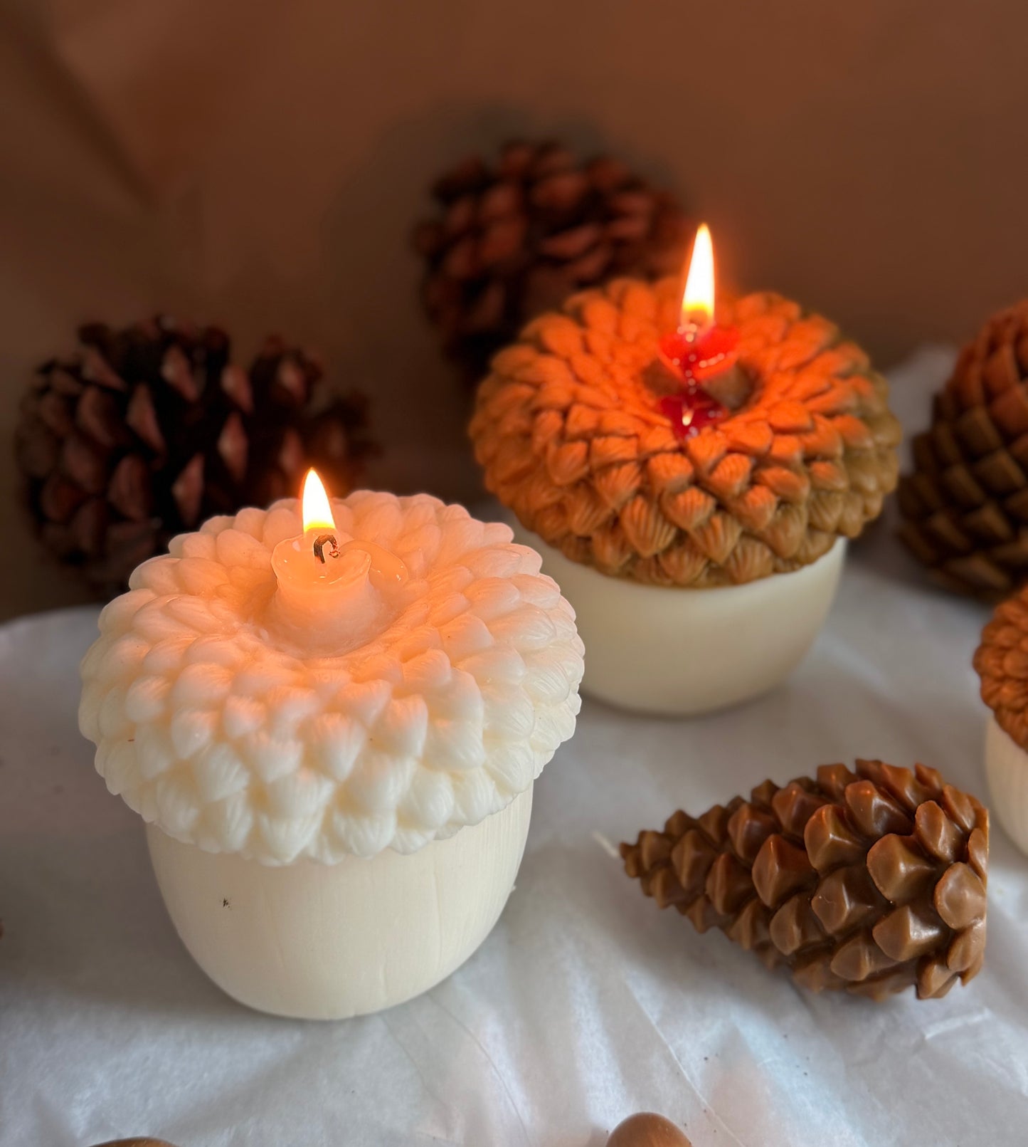 Large Acorn Candle