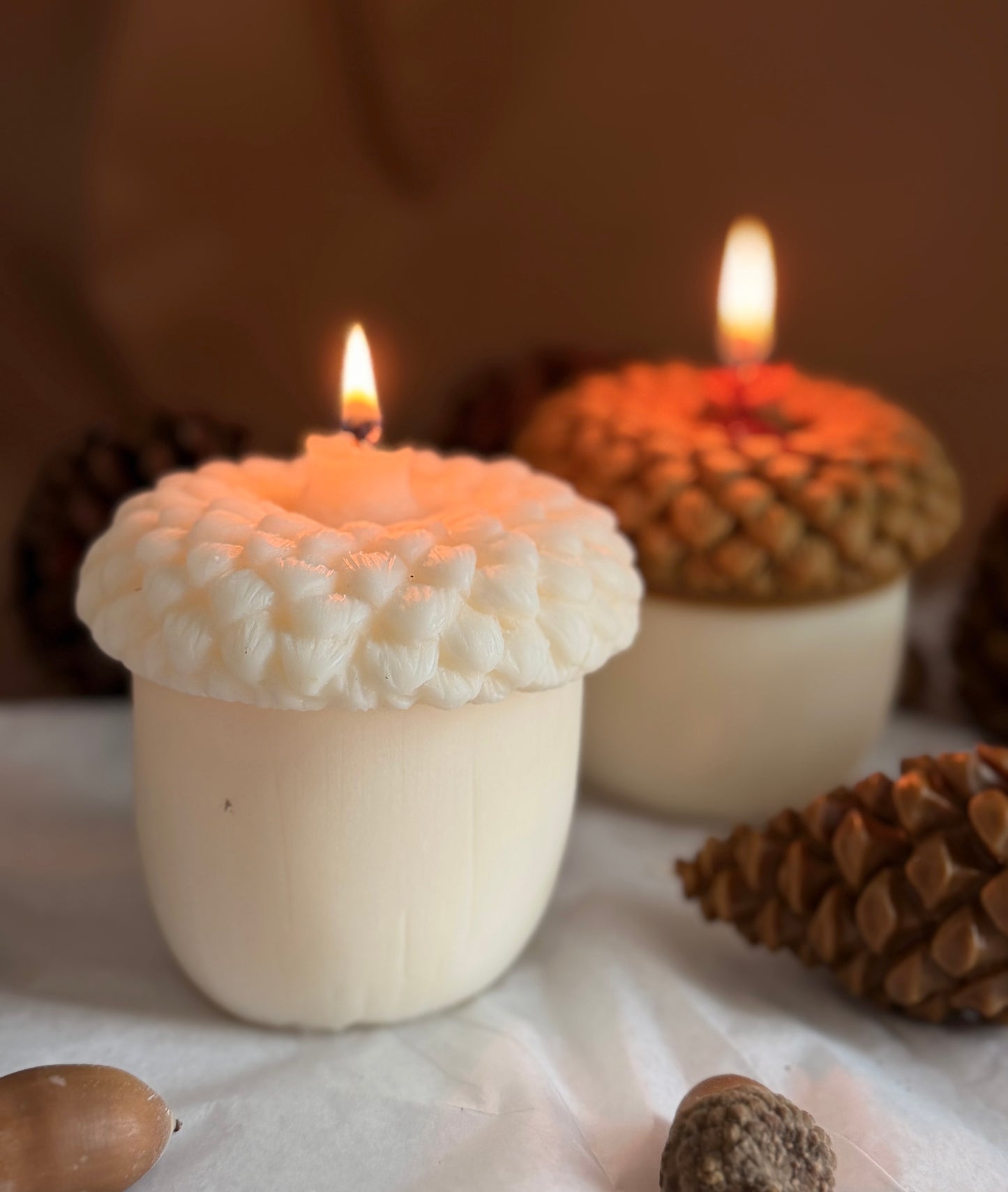 Large Acorn Candle