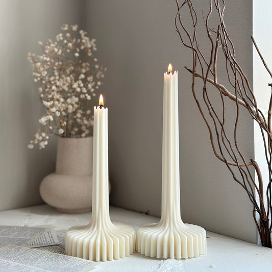 Unique Sculptural Pillar Candle