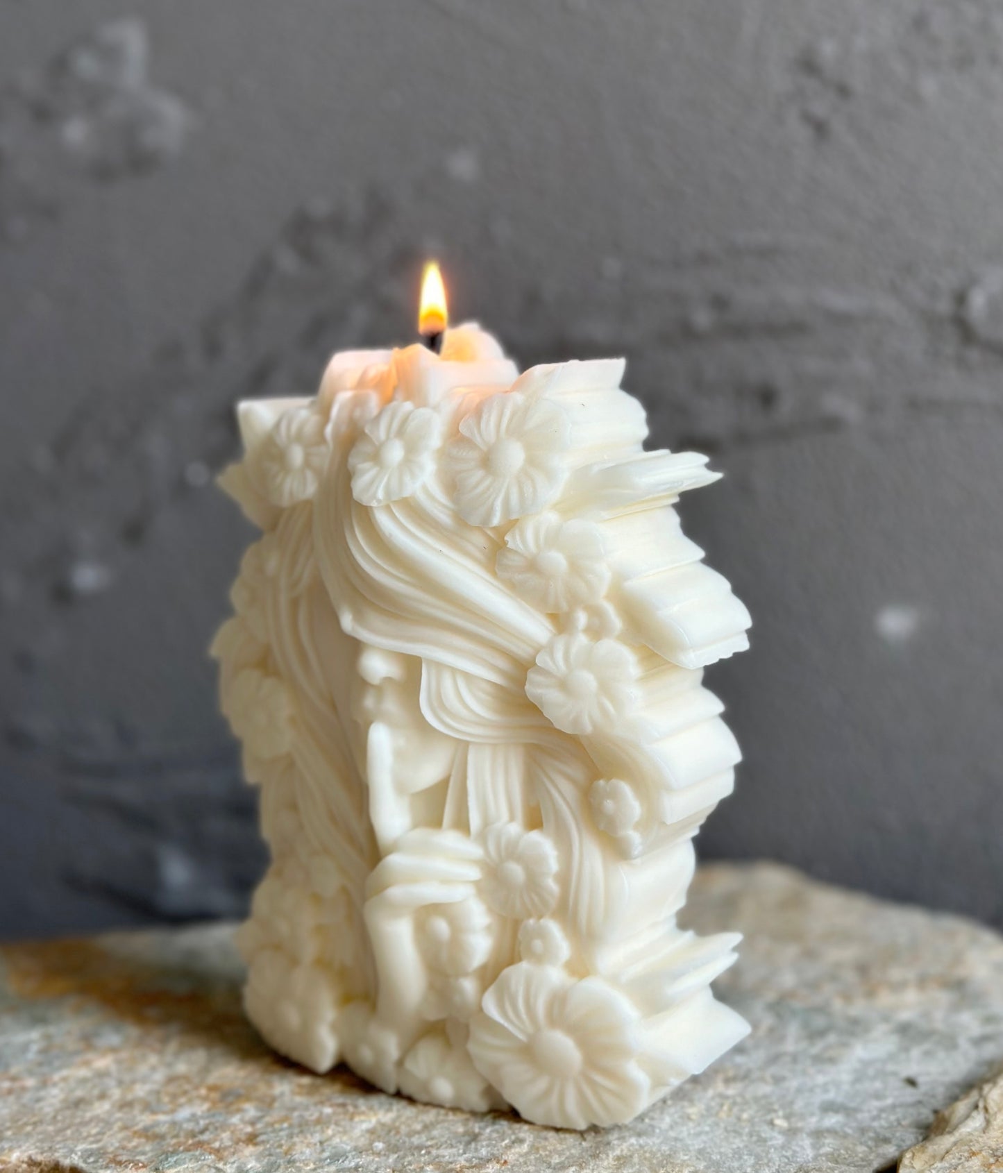 Undyed Flower Goddess Candle