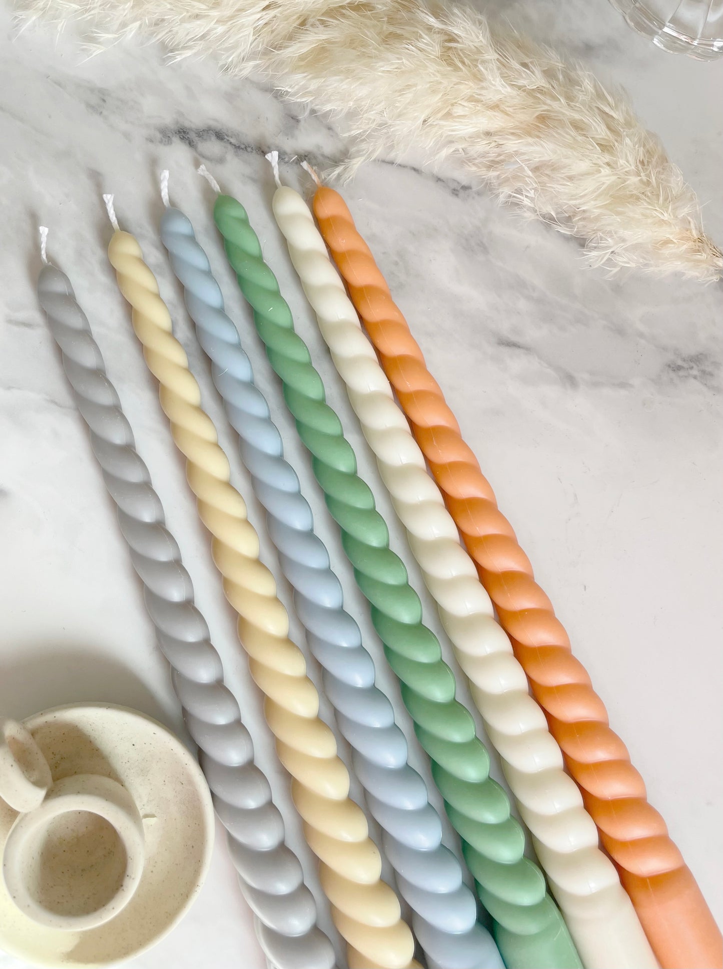Narrow Twisted Taper Candles 11 1/4''(A Pair)