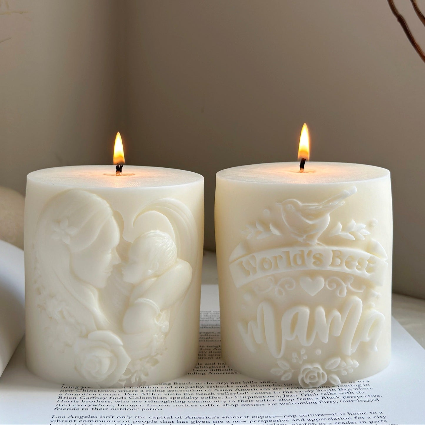 World’s Best Mom – Hand-Poured Soy Wax Candle Gift