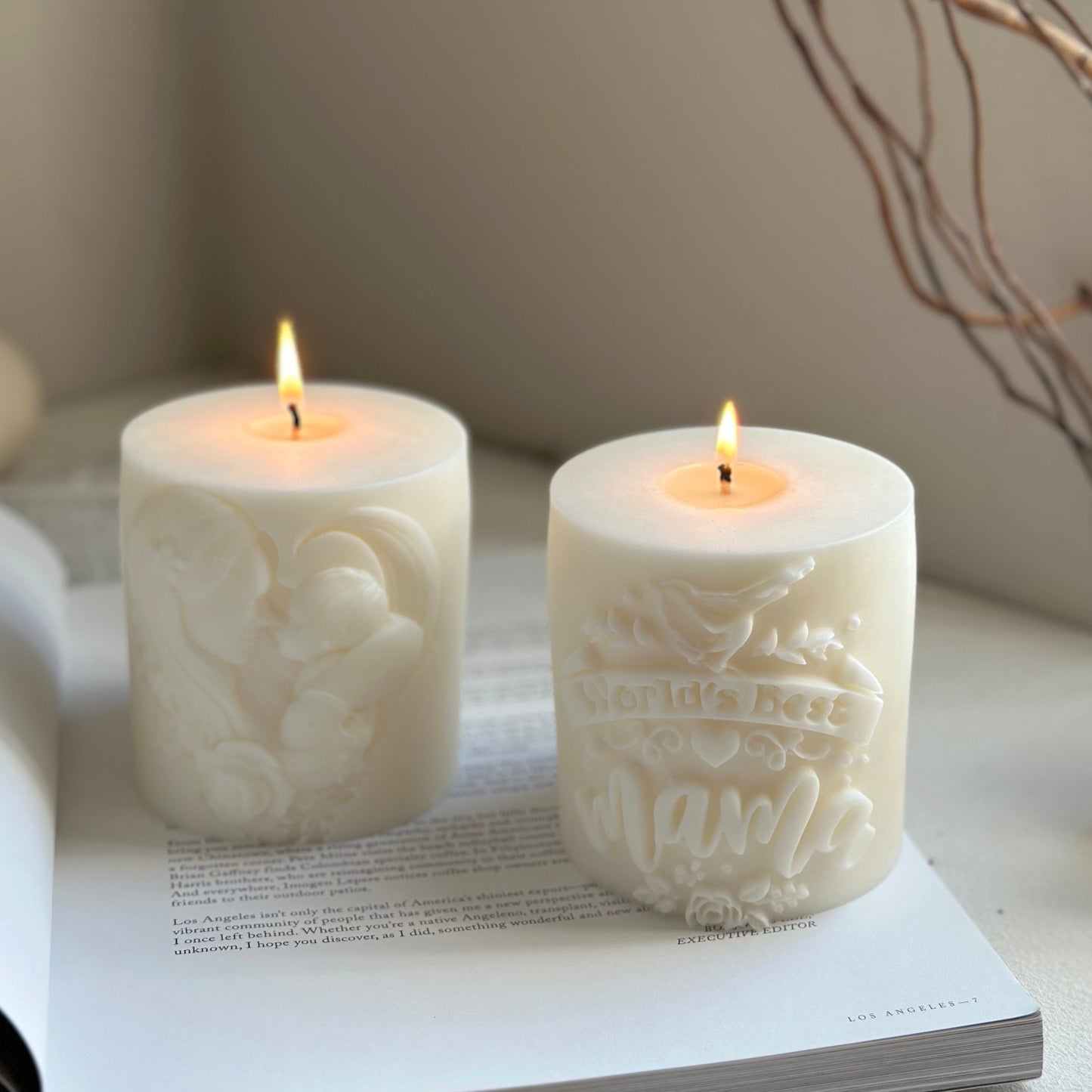 World’s Best Mom – Hand-Poured Soy Wax Candle Gift