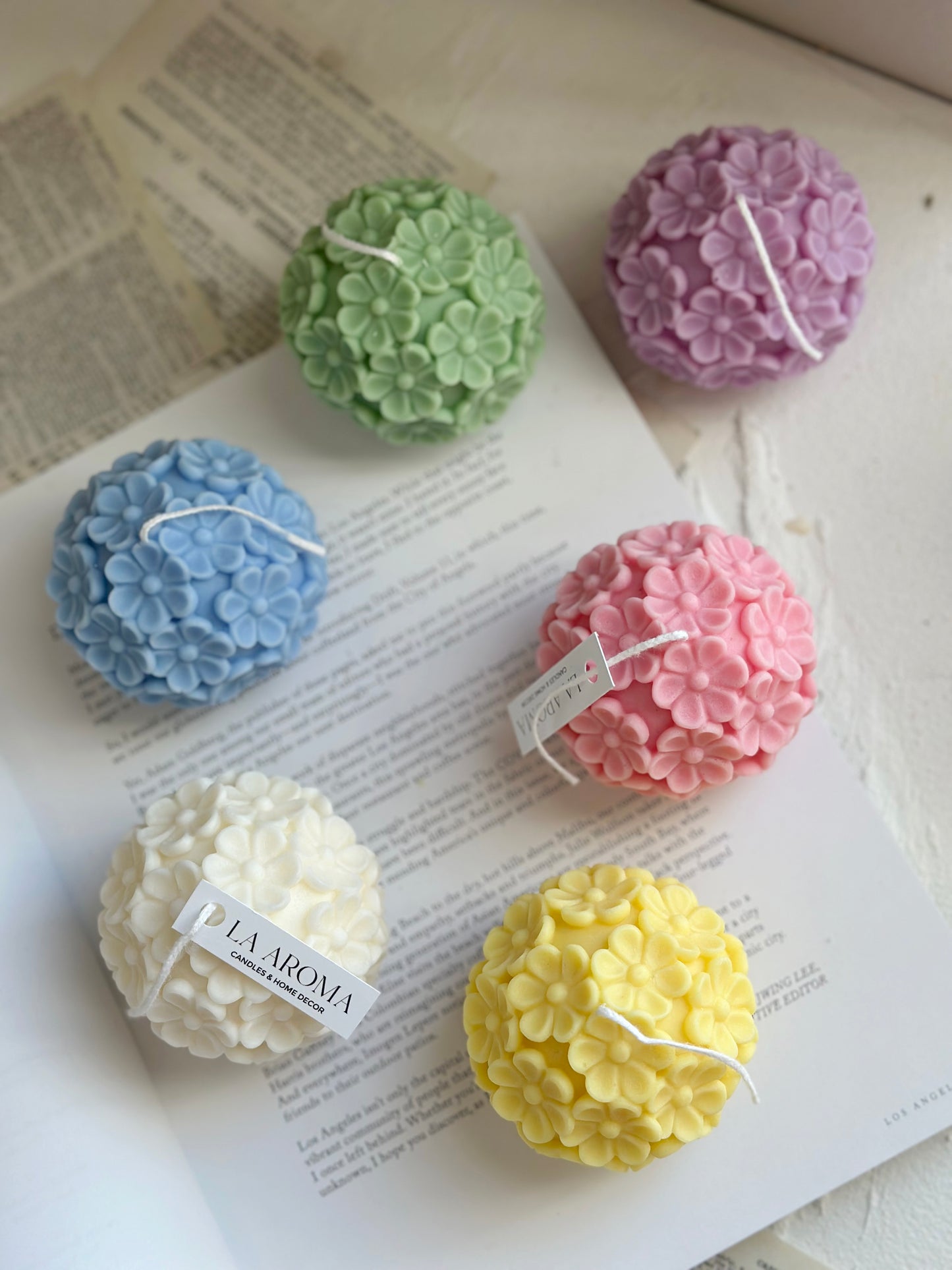 Spring Daisy Flower Candle