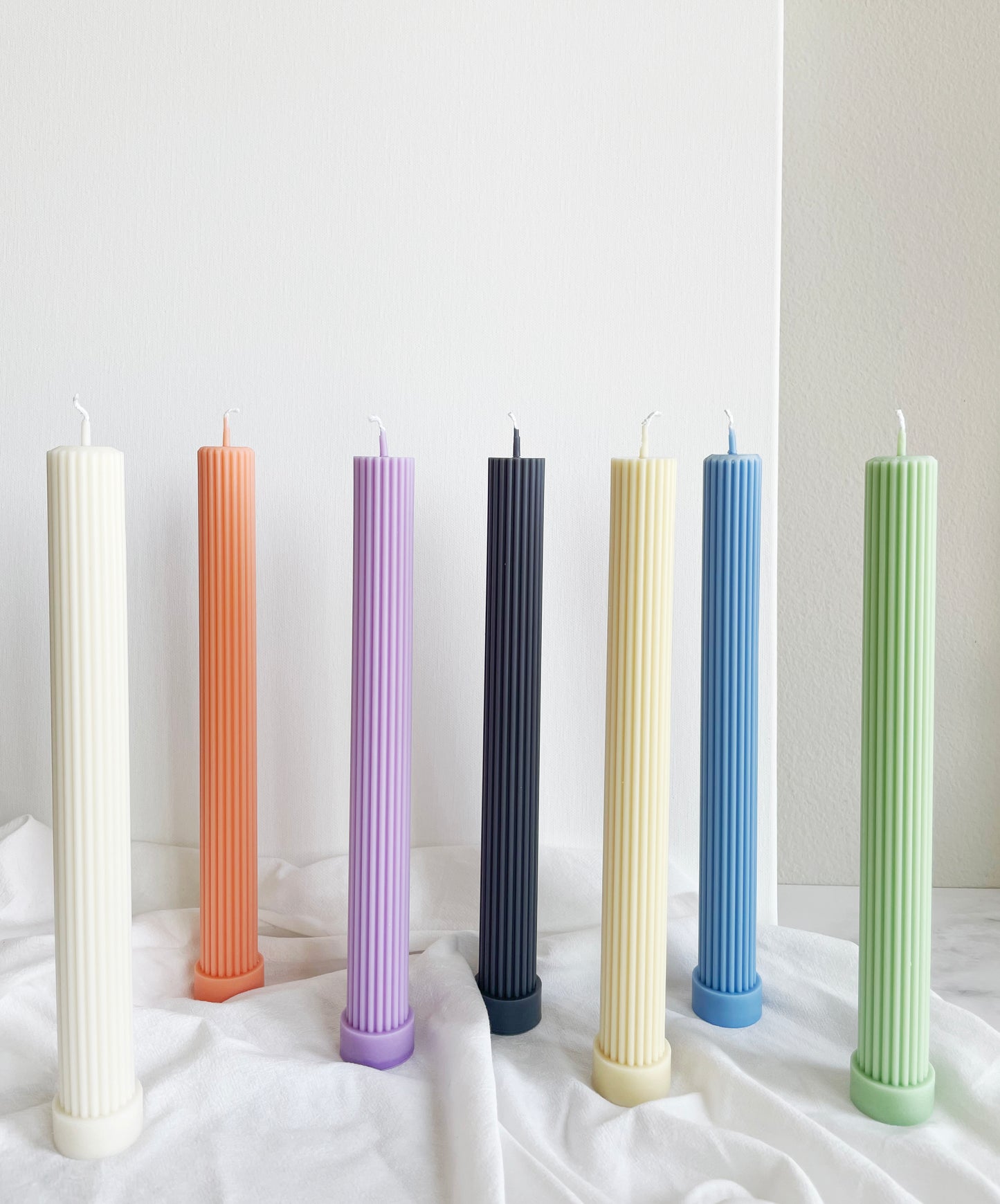 Roman Ribbed Candle 10 1/4'' (A Pair)