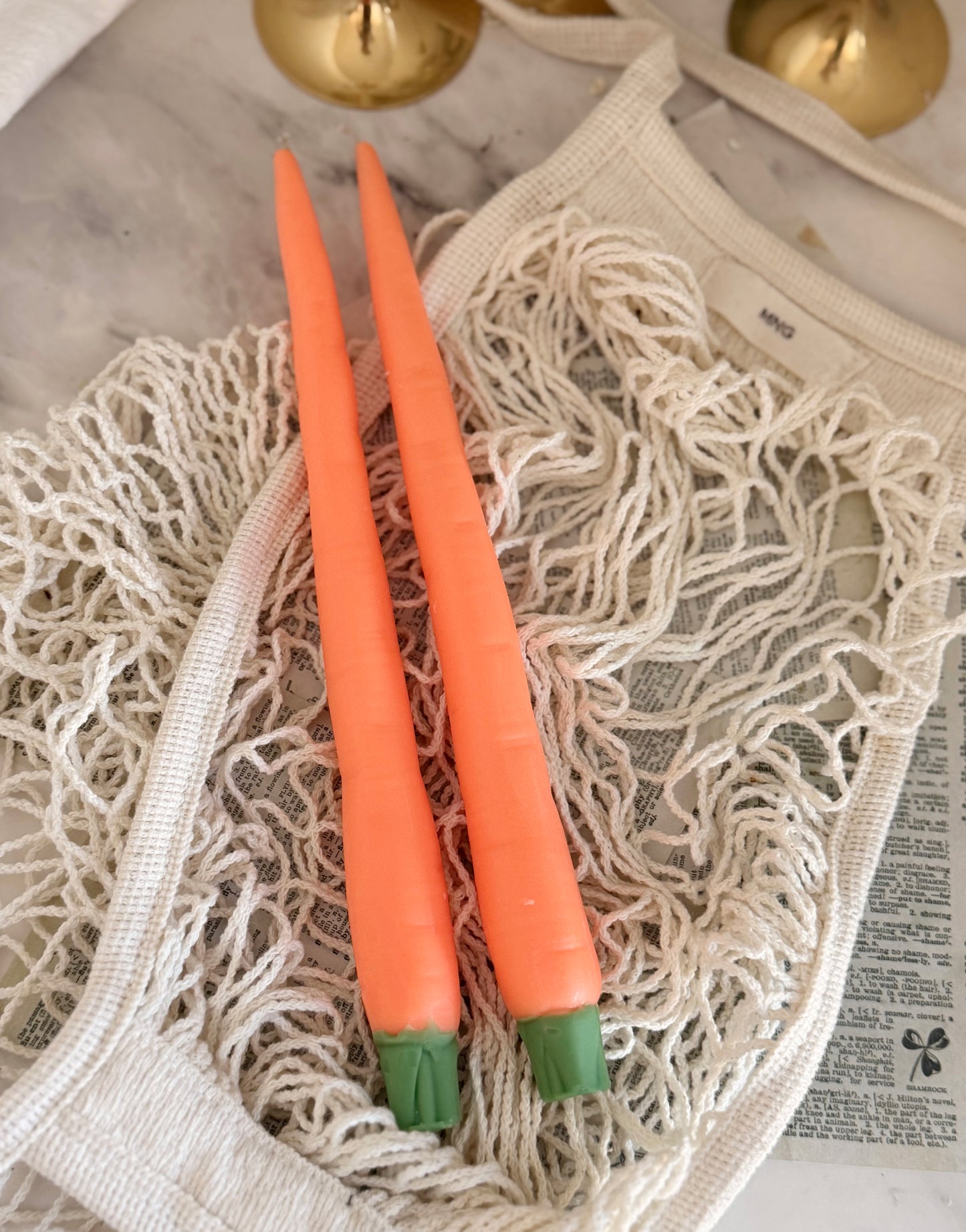 Handmade Carrot Candle（A pair)