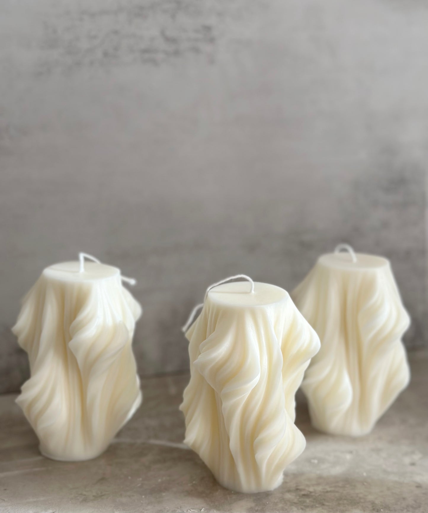 Sculpted Wave Candle