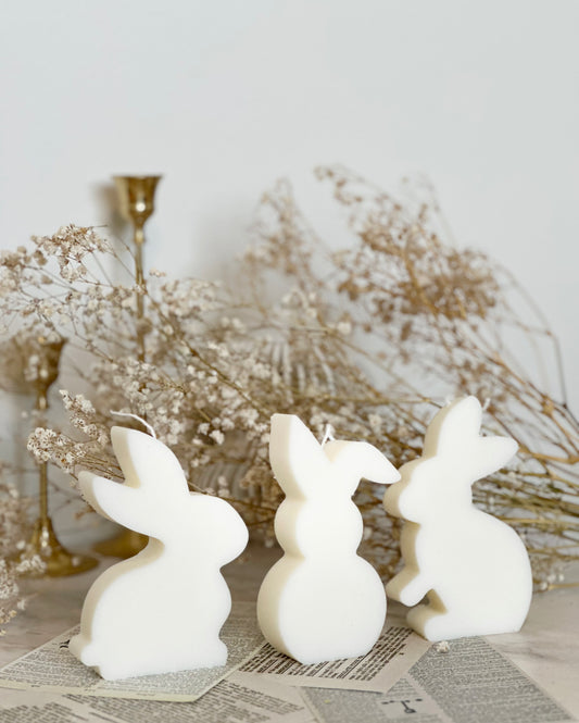 Minimal Easter Bunny Candle