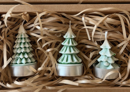 Mini Christmas Tree Trio Candles