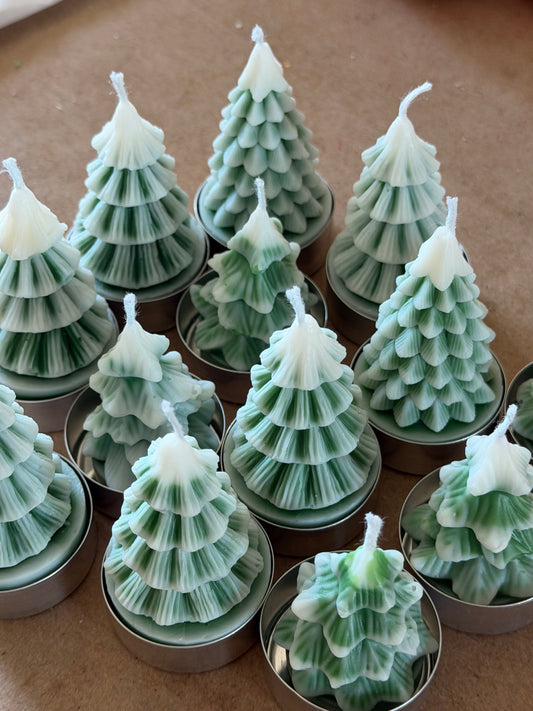 Mini Christmas Tree Trio Candles