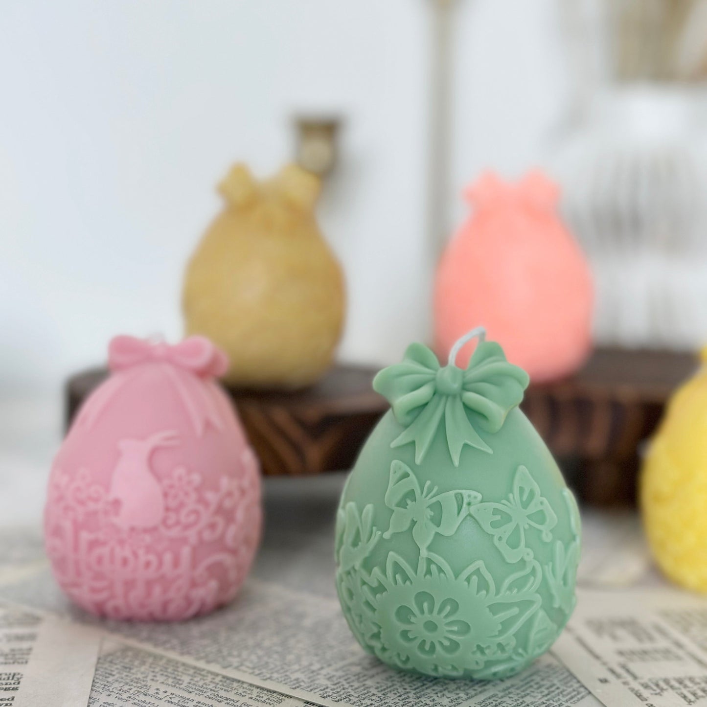 Cute Bowknot Easter Candle