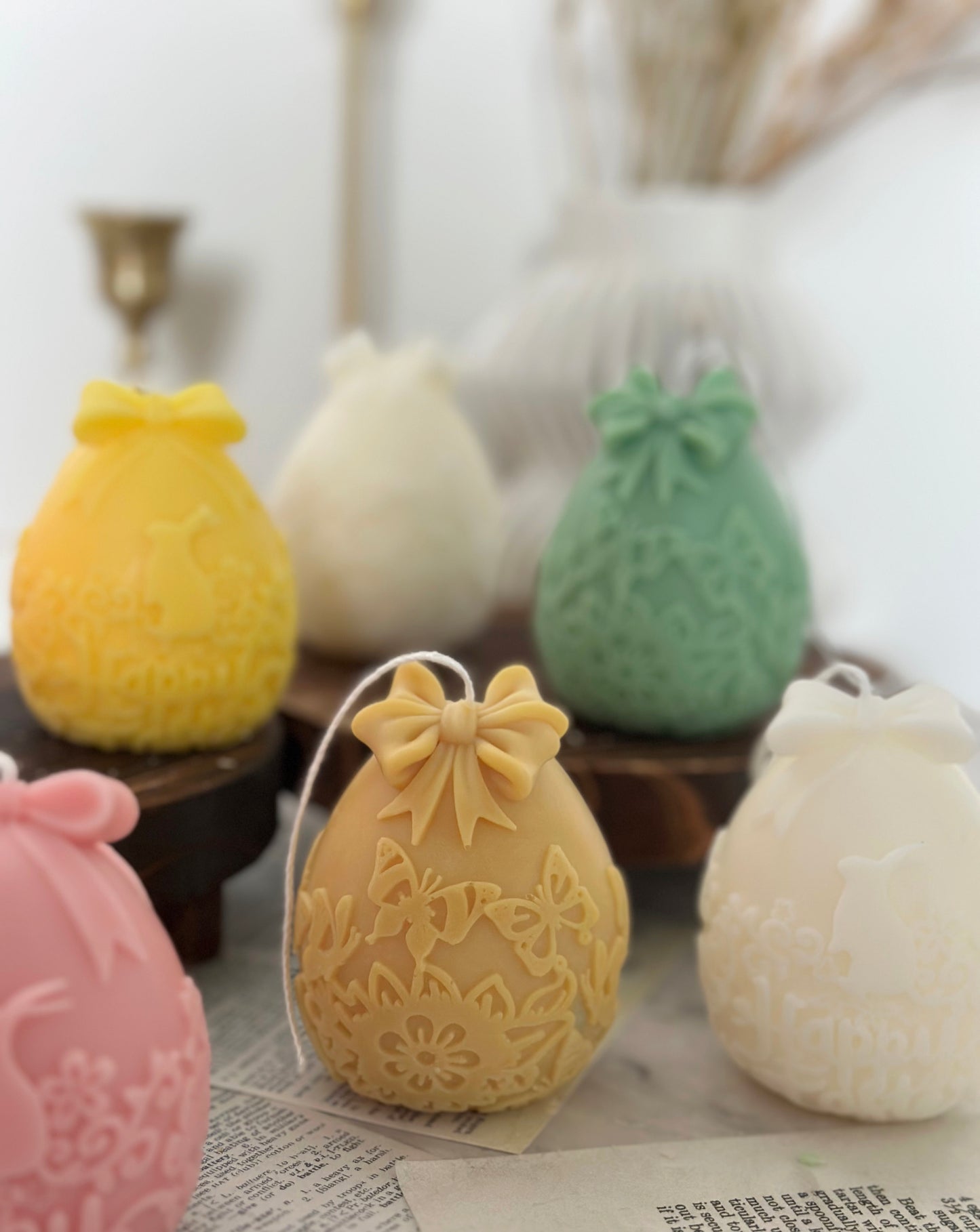 Cute Bowknot Easter Candle