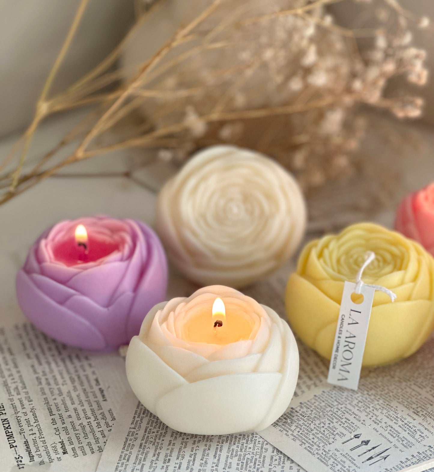 Soft Rose candle(1pc)