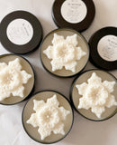 Winter Snowflake Metal Jar Candle / 10oz