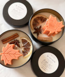 Autumn Leaf Design Candle Jar/ 8oz