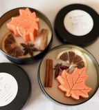 Autumn Leaf Design Candle Jar/ 8oz