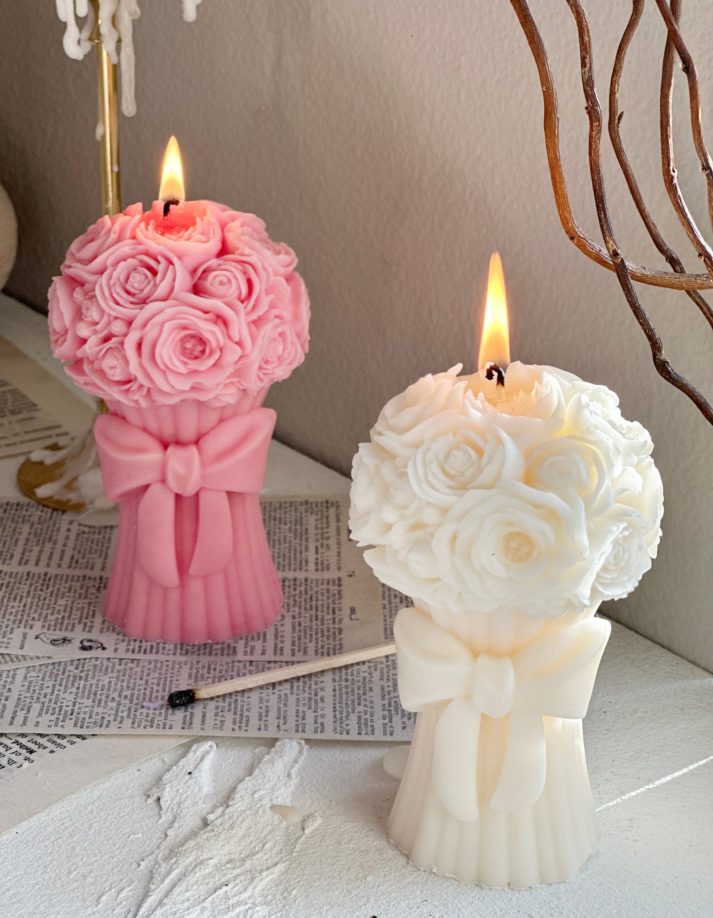 Rose Bouquet Candle