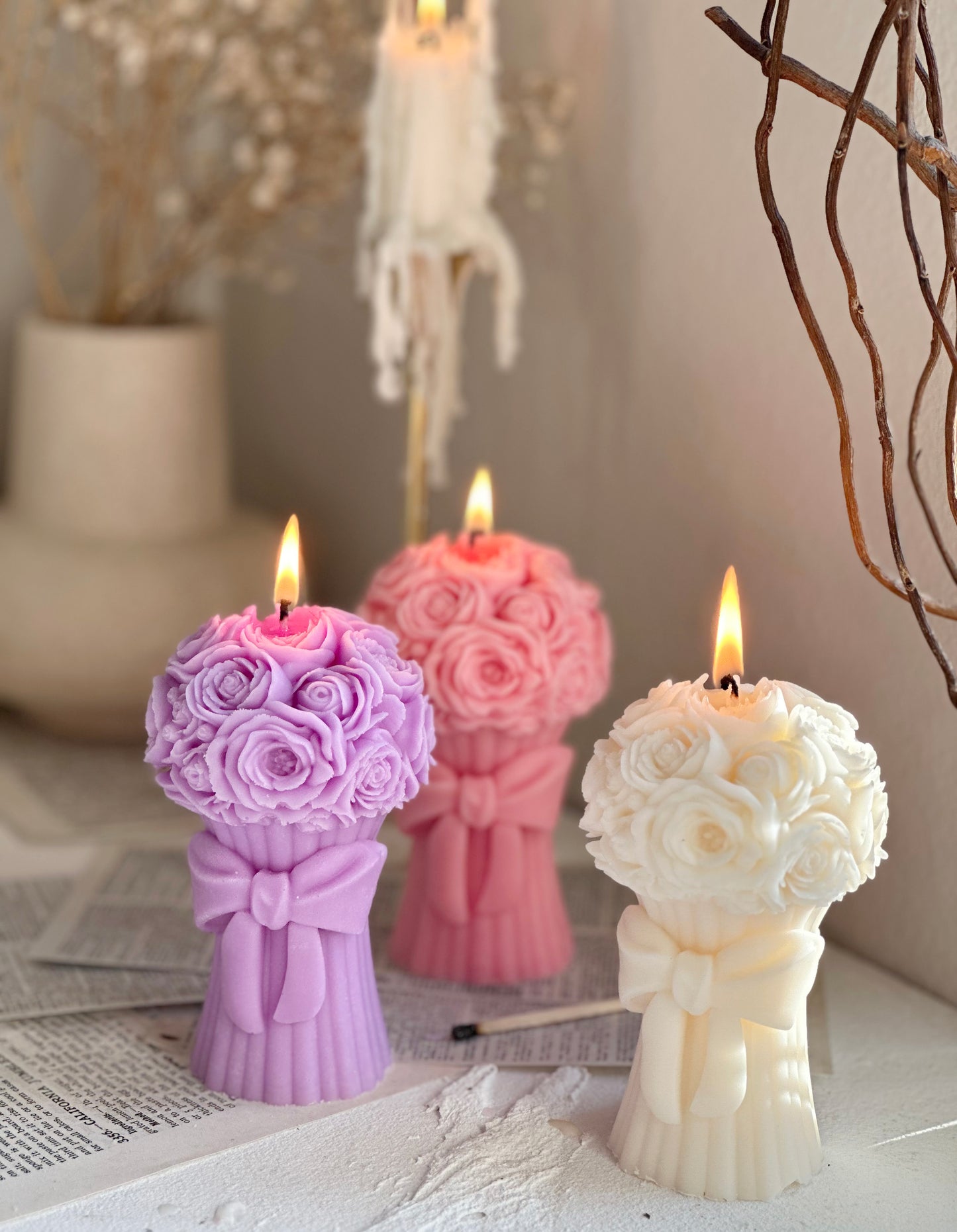Rose Bouquet Candle