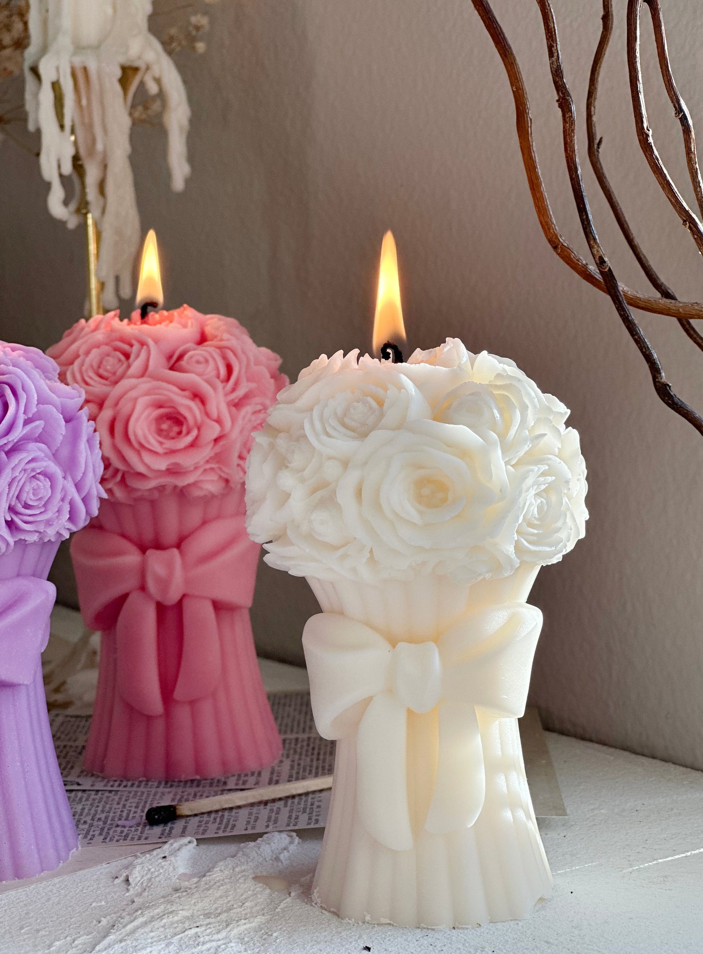 Rose Bouquet Candle
