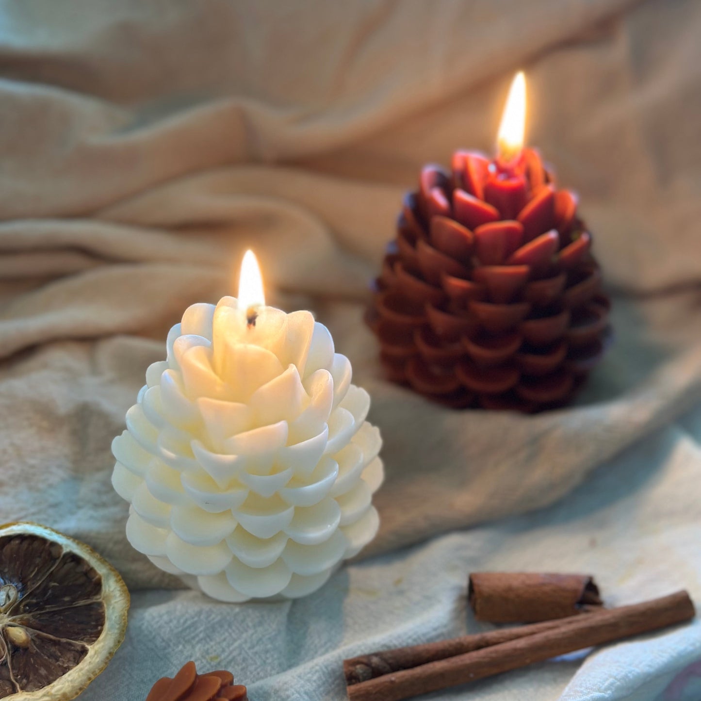 Large Pinecone Candle Handmade Forest Inspired Soy Wax Candle