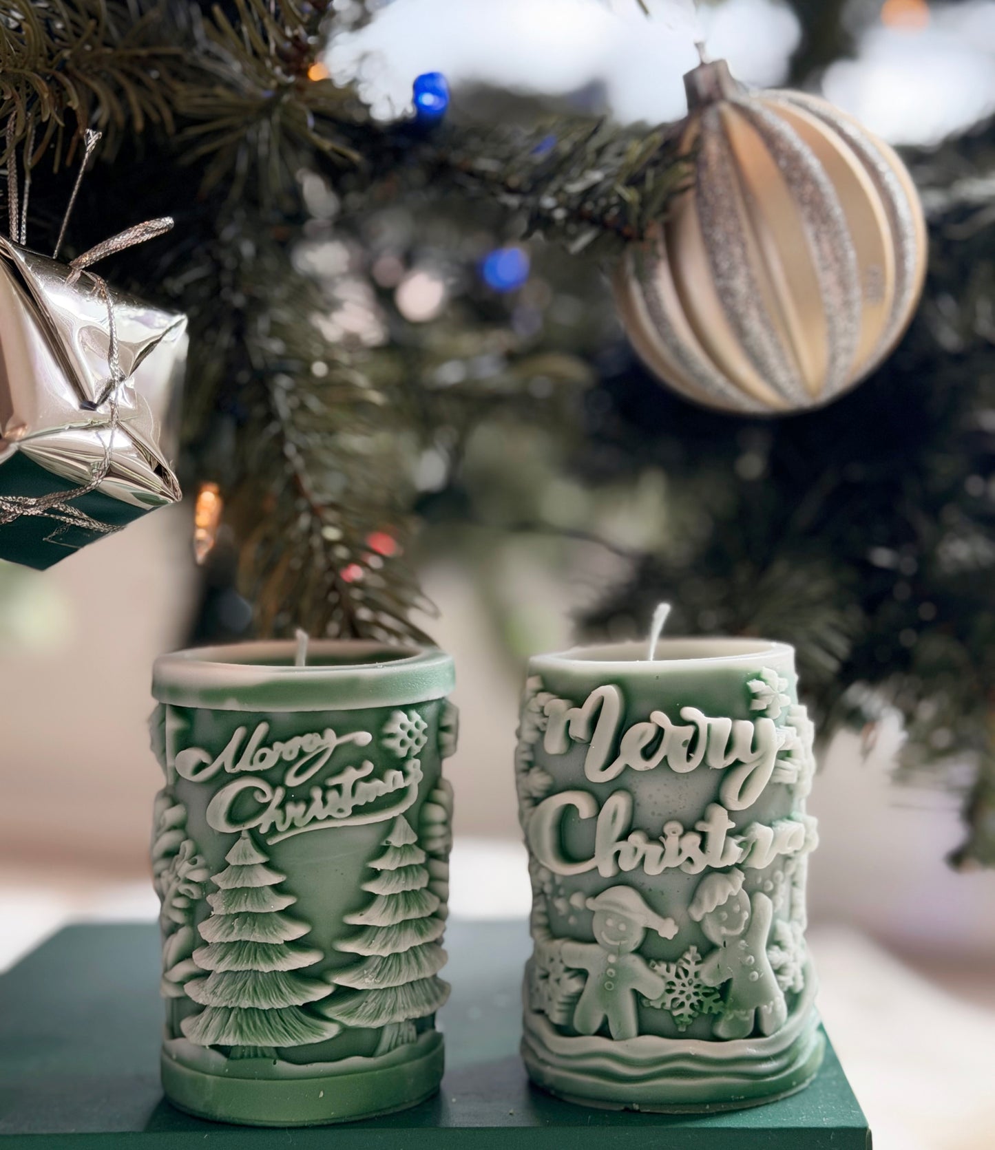 Snowy Forest Christmas Candle Handmade Fraser Fir Holiday Soy Candle