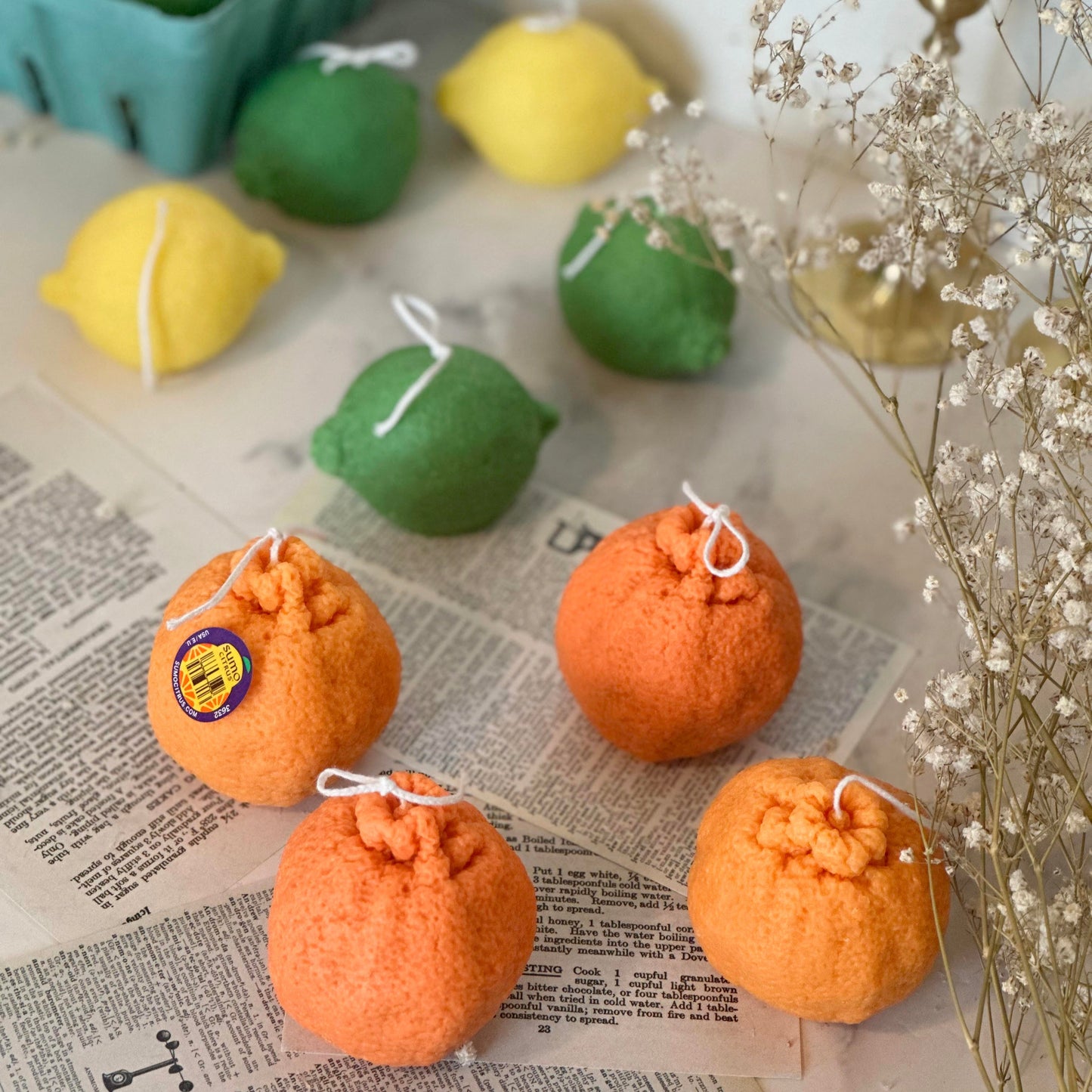 Orange Shaped Candle