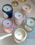9oz Saffron and Tobacco/ Candle Tin Wood Wick