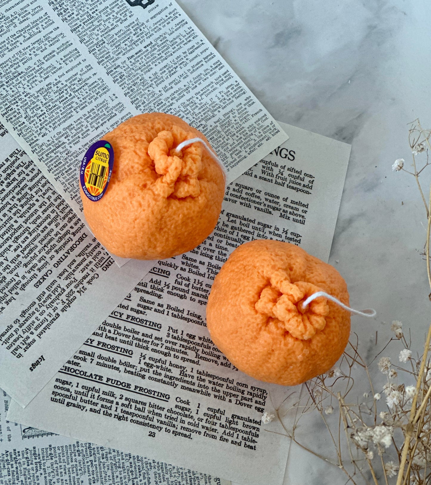 Orange Shaped Candle