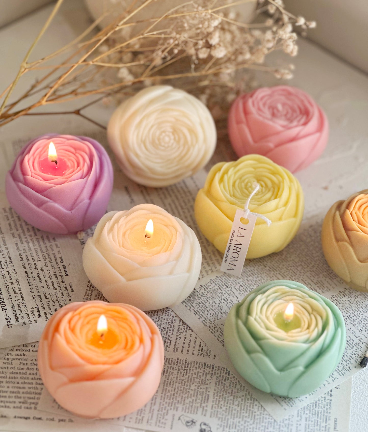 Soft Rose candle(1pc)