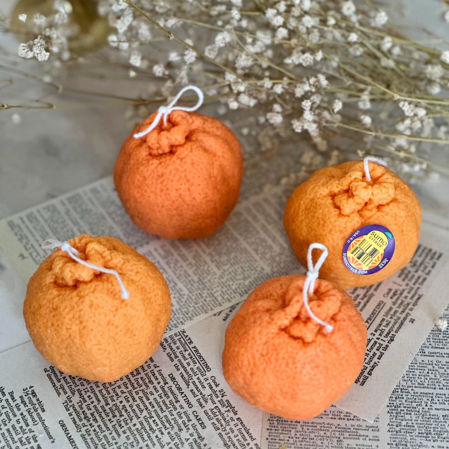 Orange Shaped Candle