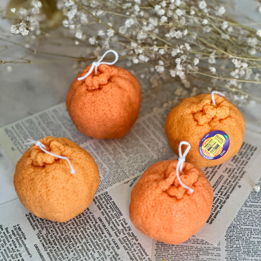 Orange Shaped Candle
